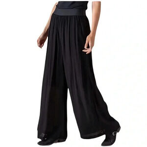 Agnes & Dora Palazzo Pant Wide Leg Black Wide Waistband Elegant Trendy